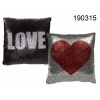 Vankúš - OOTB Dekoratívny vankúš 40 x 40 cm (Dekoratívne milostné vankúš/srdce s flitrami - posledné)