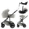 BRITAX Set kočík Smile 5Z + hlboká korba + autosedačka Baby-Safe PRO + Vario Base 5Z Lux, Linen Grey
