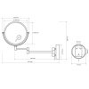 Sapho X-ROUND X-ROUND BLACK závesné kozmetické zrkadielko priemer 190mm, čierná XB001