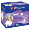 Verbatim DVD+R Wide Inkjet Printable ID Brand 43508 4.7GB 16x jewel box 10-pack