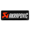 AKRAPOVIČ nálepka BK 30x11 BLACK/RED/WHITE