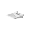 DURAVIT Starck 3 závesné umývadlo bezbariérové, s otvorom, s prepadom, 600 mm x 545 mm, s povrchom WonderGliss, 03096000001