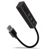 AXAGON HMA-CR3A, USB 3.2 Gén 1 húb, porty 3x USB-A + čítačka kariet SD/microSD HMA-CR3A