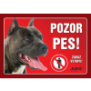 Juko Plastová tabuľa Pozor Pes Staford 21 x 14,7 cm