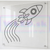 SPACESHIP Smart neónové logo | WLED.sk Rozmery:: XL: 95x55cm (ŠxV)
