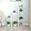 Stojan na kvety 94,5x25x88 cm biely kovový-ForU-336113