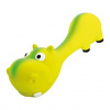 Hrošík ležiaci - tvar činky, so zvukom, 22 cm, latex, zelená, HipHop