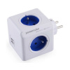 allocacoc Allocacoc PowerCube Original USB (E) predlžovací kábel 4 AC zásuvky Modrá Biela