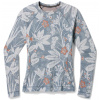 SMARTWOOL Dámske tričko CLASSIC THERMAL MERINO winter sky floral - sivé Veľkosť: XS