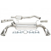 TA Technix sportovní nerezový catback duplex výfuk Mazda MX5 (NB, 98-05), 1x 100 mm rovná nerezová koncovka s pertlem pro obě strany