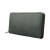 Impex Ochrana RFID - Veľká dámska peňaženka s kovovým zipsom po celom obvode - praná hovädzia koža olivová Veľkosť: UNI