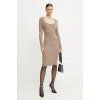 Šaty Marciano Guess LUNA hnedá farba, midi, priliehavé, 4BGK01 5613Z 4BGK01.5613Z 42