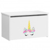 Truhla DARIA biela, motív jednorožec