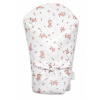 Baby Nellys Mušelínová zavinovačka s výstužou na zaväzovanie Little Flowers biela