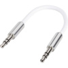 SpeaKa Professional SP-7870076 jack audio prepojovací kábel [1x jack zástrčka 3,5 mm - 1x jack zástrčka 3,5 mm] 10.00 cm biela SuperSoft opletenie; SP-7870076