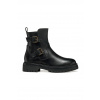 Kožené členkové topánky Geox D IRIDEA čierna farba, na plochom podpätku, D36HRC 00043 C9999 D36HRC.00043.C9999 EUR 40