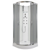 ARTTEC BRILIANT 90 x 90 cm - Masážny sprchový box model 4 sivé sklo PAN04698
