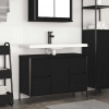 zahrada-XL Skrinka pod umývadlo so zásuvkami dub čierny 90x34,5x60 cm 861887