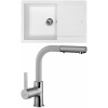 Set Sinks (dřez Amanda 780 Milk 28 + baterie Enigma S Milk 28) AM78028ENSGR28