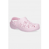 Šľapky Crocs CLASSIC FLORAL CUT OUT CLOG KIDS ružová farba, 210943 210943.CROCS.CLASSIC.FL EUR 33/34