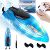LOĎKA DIAĽKOVO OVLÁDANÁ LOĎ SPEED BOAT 4 KANÁLY 2.4G 21CM MOTORKA RC LED