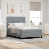 vidaXL Rám postele s matracom Svetlosivá Textil 160 x 200 cm Rám postele 3339322