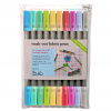 Obojstranné fixky s dvojitým hrotom vyprateľné 10 ks Pastel