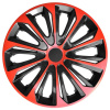 Puklice na kolesá NRM Strong čierna /červená 14'' (Kryty kol)