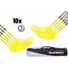 FLOORBEE Douglas 32 Yellow + Toolbag + Balls žltá / čierna, 96cm (=106cm), 6x ľavá + 4x pravá, (13 - 18 rokov)