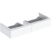 GEBERIT Xeno2 závesná skrinka pod umývadlo, 2 zásuvky s LED osvetlením, 1174 x 462 x 220 mm, biela/lakované s vysokým leskom, 500.517.01.1