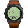 Garmin Epix Pro (g2) Sapphire, 51mm, Carbon Gray DLC Titanium, Chestnut Leather Band 010-02804-30 51 mm, AMOLED displej