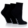 IOMI 3 páry ANKLE Diabetik ponožky zvýšený zdravotný lem Čierne Veľkosť: 39-42
