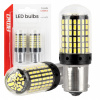 LED žiarovky CANBUS BA15S P21W R10W R5W 600lm 144SMD Biela 12V 24V AMiO-04473