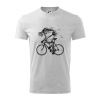 Cyklo kostra - Tričko detské bavlnené - 122 cm/6 rokov ( Svetlosivý melír )