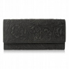 Peňaženka - Portfólio Paolo Peruzzi Prírodná koža Čierny ženský produkt (Veľká paolo peruzzi prírodná kože peňaženka)