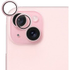 Epico hliníkové ochranné sklo na čočky fotoaparátu pro iPhone 15 / 15 Plus - růžová 81112152300001
