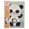 Drevené vkladacie puzzle Panda Eichhorn 6 dielov od 12 mes