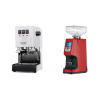 Gaggia New Classic EVO BC, white + Eureka Atom 60, ferrari red