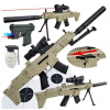 Ostreľovacia puška Scar pre AIR SOFT GUN+pištoľ+800 guličiek