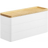 YAMAZAKI 3-poschodový úložný box Rin 5811, biely