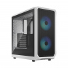 Fractal Design Focus 2 RGB White TG Clear Tint/Midi Tower/Transpar./Čierna a biela, FD-C-FOC2A-04