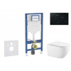 GEBERIT - Duofix Set předstěnové instalace, klozetu Gaia sedátka softclose, tlačítko Sigma01, černá SANI11CA5134B