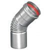 Komínová vložka - koleno 45° - ø 100mm, tl. mat. 0,5mm - turbo