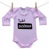 Boodyy Ružové Body s dlhým rukávom Taká dcérka 68 (3-6 mesiacov)