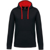 Kariban Mikina Kariban K446 s kapucí, kontrastní COT20K44681413-black/red 3XL Černá/červená
