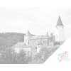Vymalujsisam.sk Bodkovanie - Hrad Křivoklát Farba: Červená, Veľkosť: 40x50cm, Rám: Na kartónovej doske