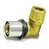 PipeTec Mosadzná lisovacia spojka uhlová 26x3 / 3/4