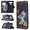 Peňaženkové kožené puzdro na LG K61 - Butterfly