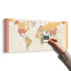 Obraz na korku podrobná mapa sveta