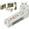LINDY zámok portu USB USB Port Lock + Key sada 4 ks biela vr. 1 kľúče 40454; 40454